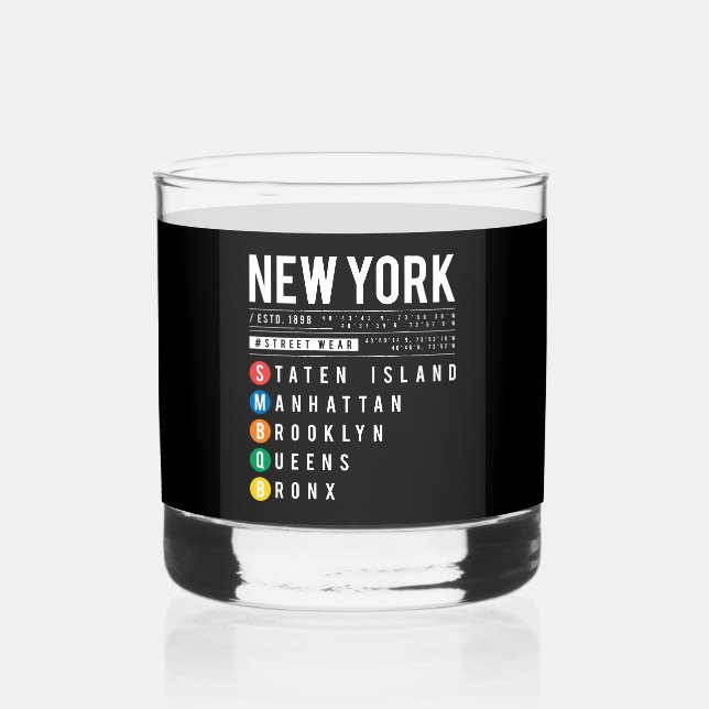 New York 5 Boroughs Whiskyglas (Vorderseite)