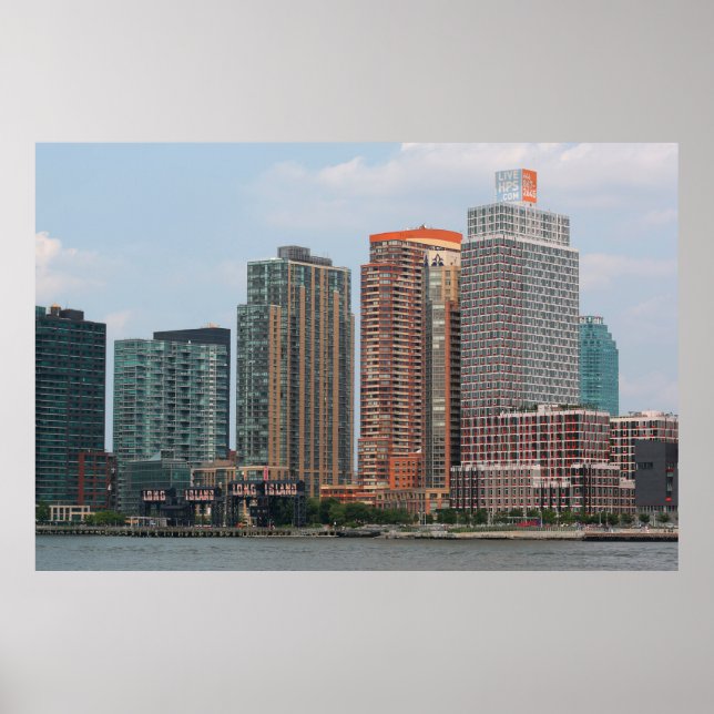NEW YORK - 5. JULI 2015: Long Island City Wasserfi Poster (Vorne)
