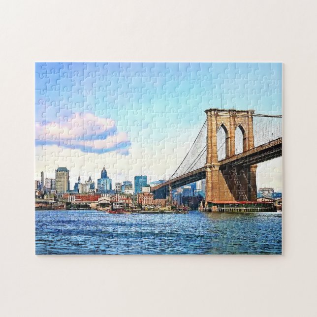 New York Abutment of Brooklyn Bridge Puzzle (Horizontal)