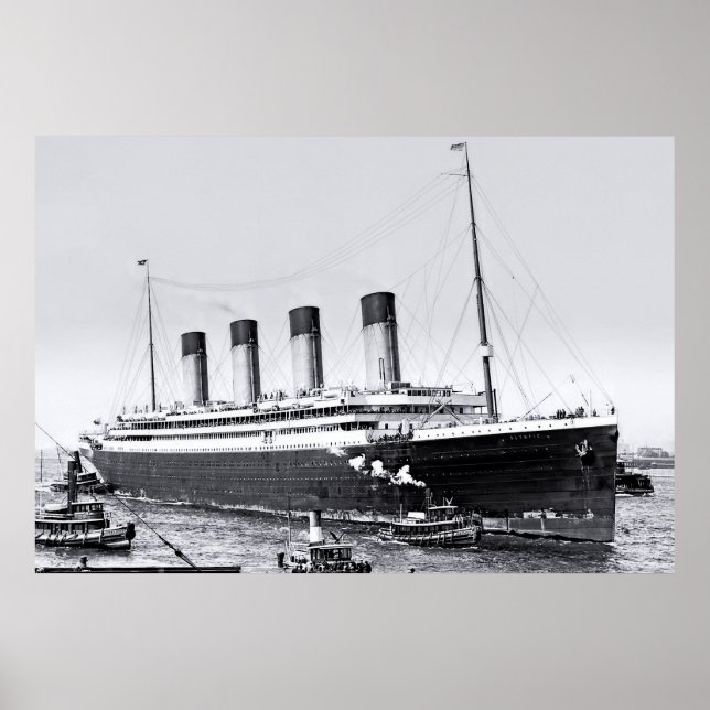 New York Ankunft: RMS Olympic Poster (Vorne)