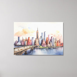 New York Aqucolor Art Leinwanddruck