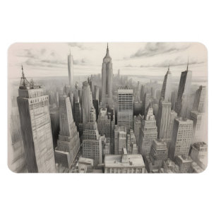 New York Aqucolor Art Magnet