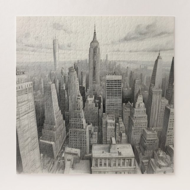 New York Aqucolor Art Puzzle (Vertikal)