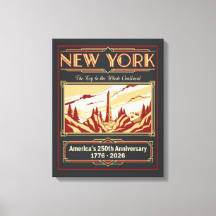 New York Art Deco Amerika 250. Jahrestag Leinwanddruck