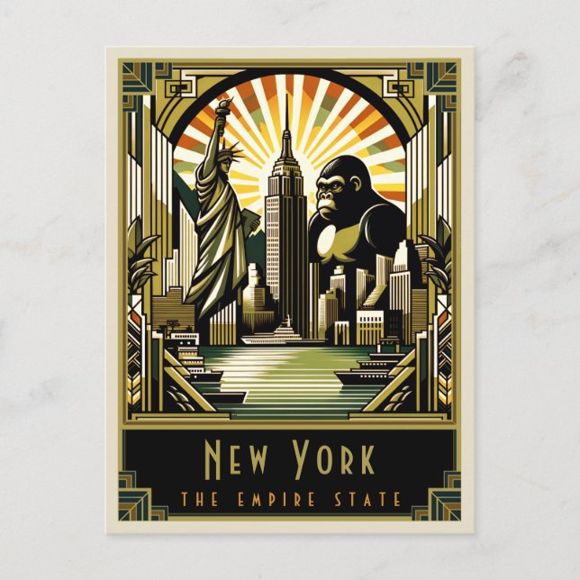 New York | Art Deco Postkarte (Vorderseite)