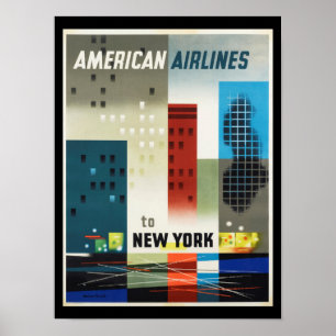 New York Art Deco Vintage Plakat