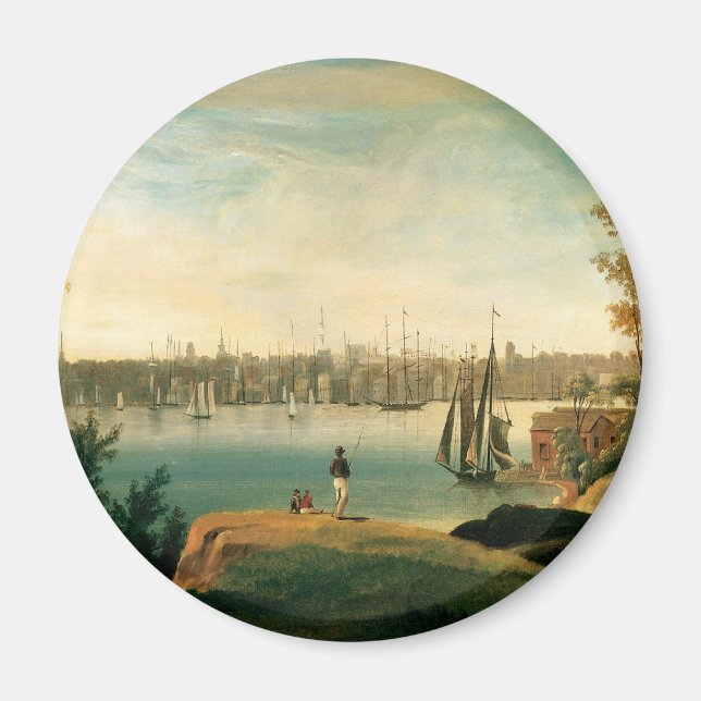 New York aus Brooklyn Heights um 1834 Magnet (Vorne)