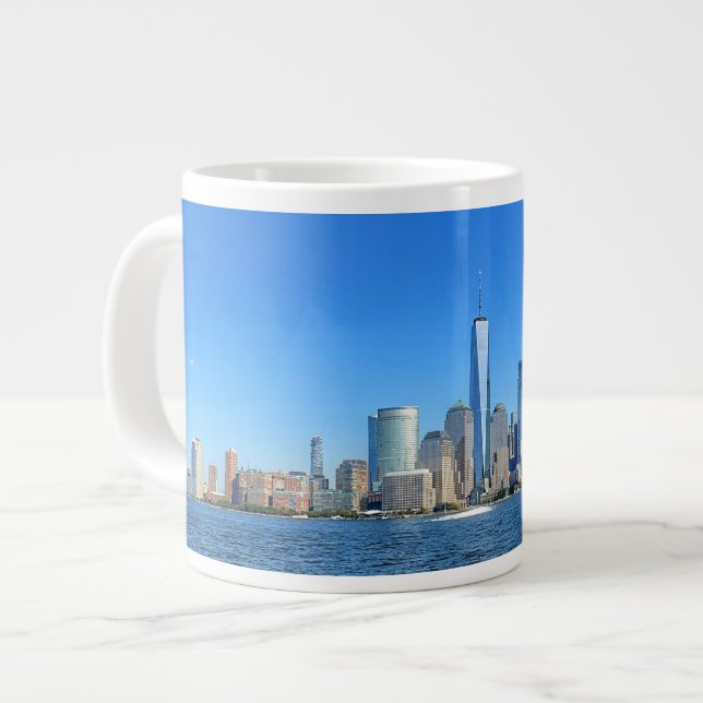 New York aus New Jersey Jumbo-Tasse (Vorderseite Links)
