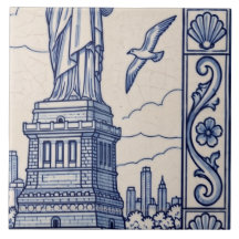 New York Azulejo-Wandfliese 4 von 6 Mitte rechts