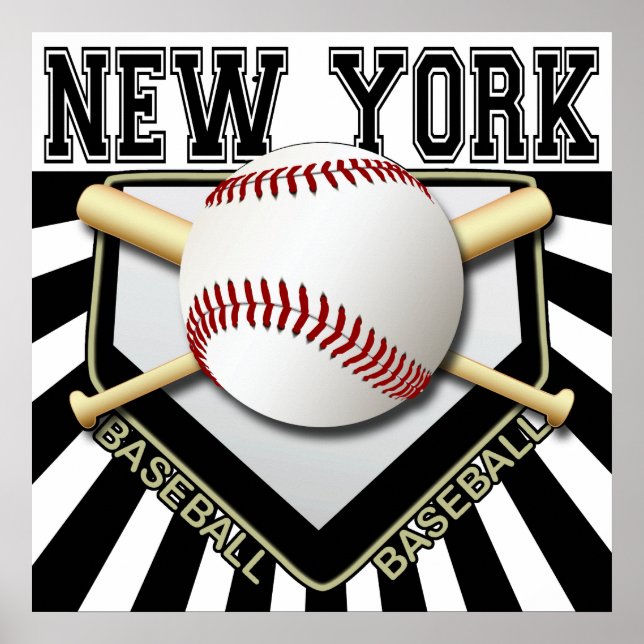 NEW YORK BASEBALL POSTER DRUCKEN (Vorne)