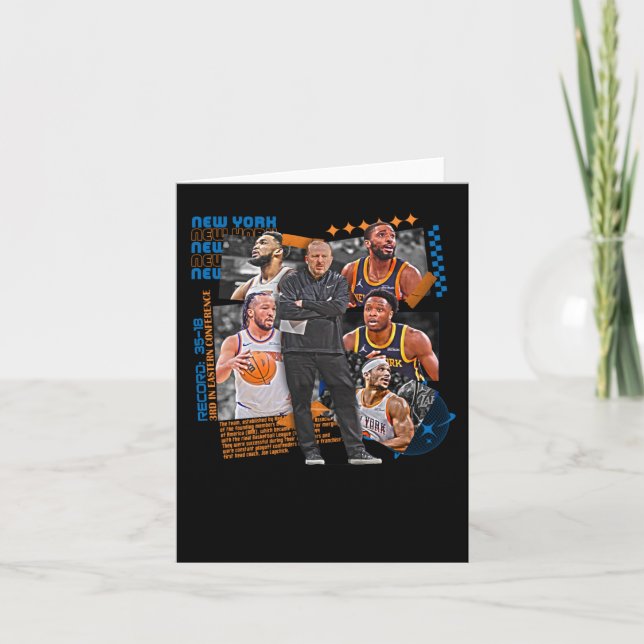 New York Basketball Team Squad Design Karte (Vorderseite)
