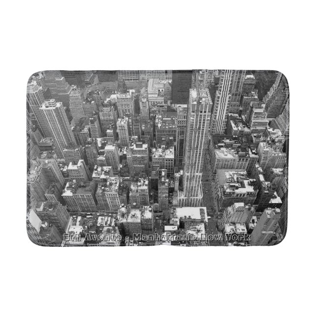 New York Bath Souvenirs NYC Cityscape Badematte (Vorderseite)