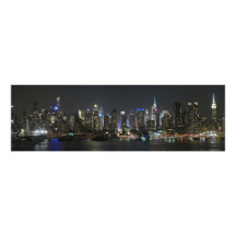 New York bei Nacht-Panorama
