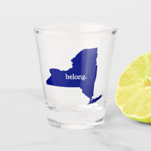 New York Belong Staaten Map Schnapsglas