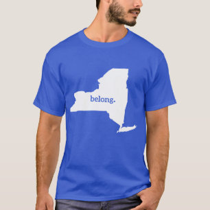New York Belong Staaten Map T-Shirt