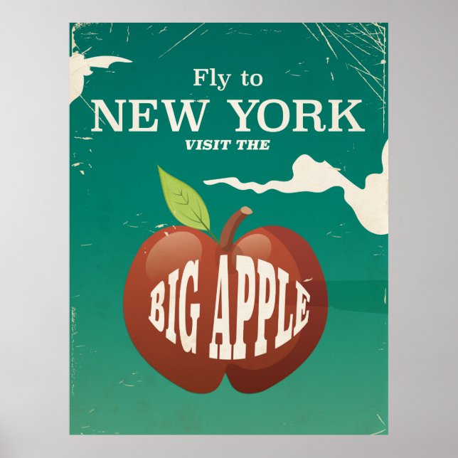 New York Big Apfel Vintage Poster (Vorne)