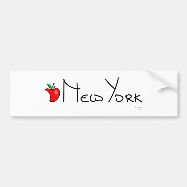 New York Big Apple Autoaufkleber (Vorne)