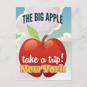 New York Big Apple Reiseplakat Postkarte