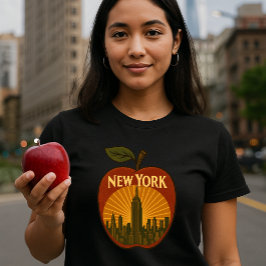 New York Big Apple Retro Art Deco T-Shirt