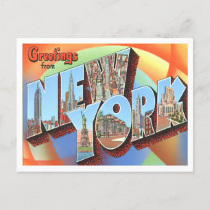New York Big Letters Postcard Postkarte