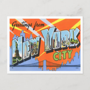 New York Big Letters Postcard Postkarte