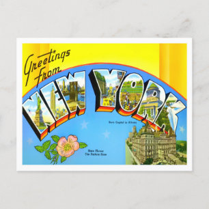 New York Big Letters Postcard Postkarte