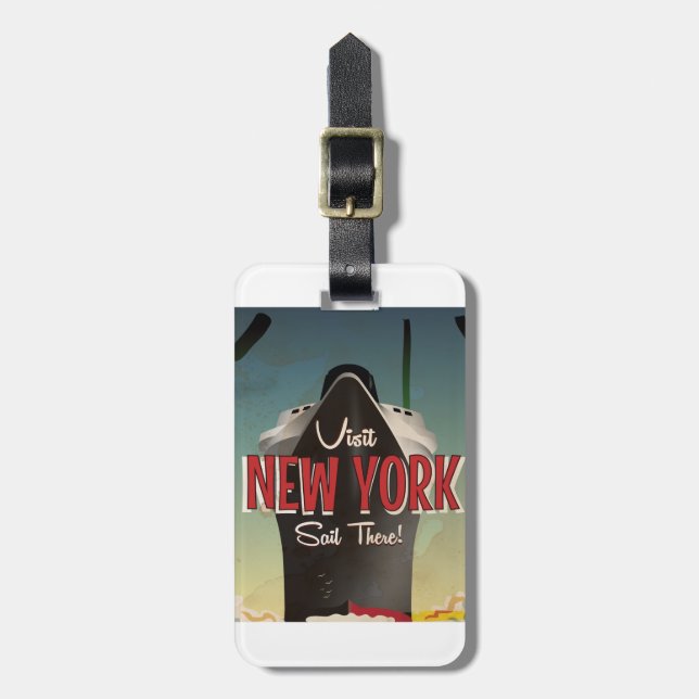 New York bis Southampton Gepäckanhänger (Vorderseite vertikal)