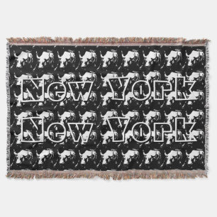 New York Blanket NYC Bull Statue Souvenir Blanket Decke