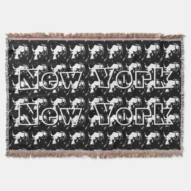New York Blanket NYC Bull Statue Souvenir Blanket Decke (Vorderseite)