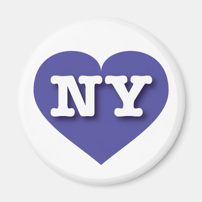 New York Blue Heart - I Liebe NY Magnet (Vorne)