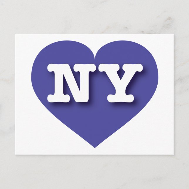 New York Blue Heart - I Liebe NY Postkarte (Vorderseite)