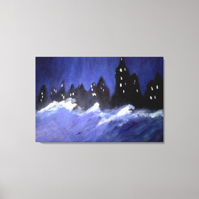 New York Blues Stretched Canvas Print Leinwanddruck (Vorderseite)
