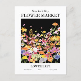 New York Blume Market, Lower East Postcard Postkarte