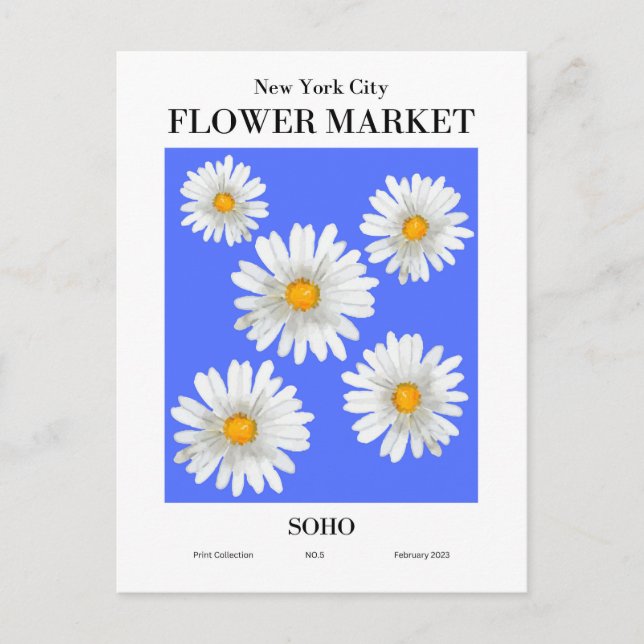 New York Blume Market, SOHO Postcard Postkarte (Vorderseite)