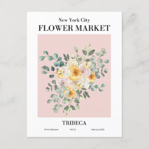 New York Blume Market, Tribeca Postcard Postkarte