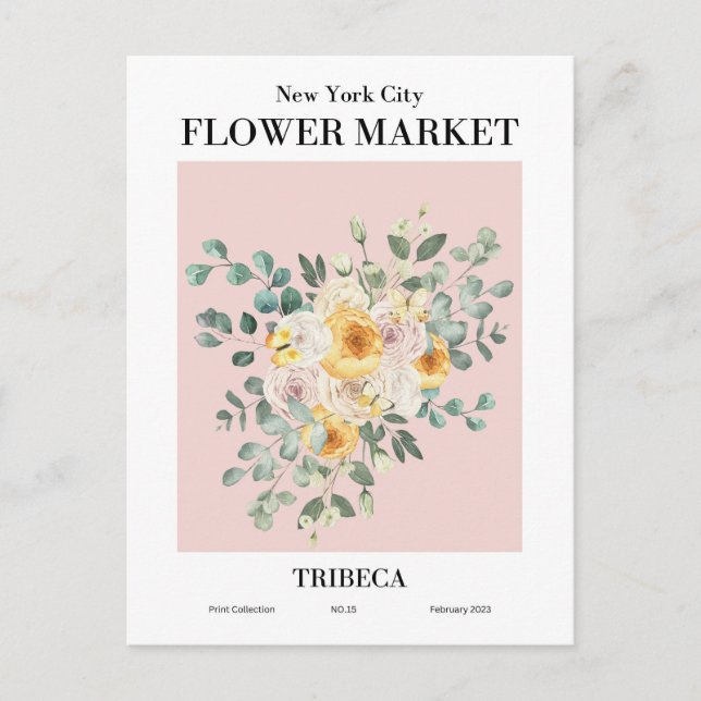 New York Blume Market, Tribeca Postcard Postkarte (Vorderseite)