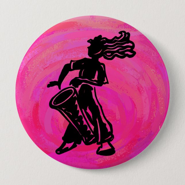 New York Boogie Nights Drum Hot Pink Button (Vorderseite)
