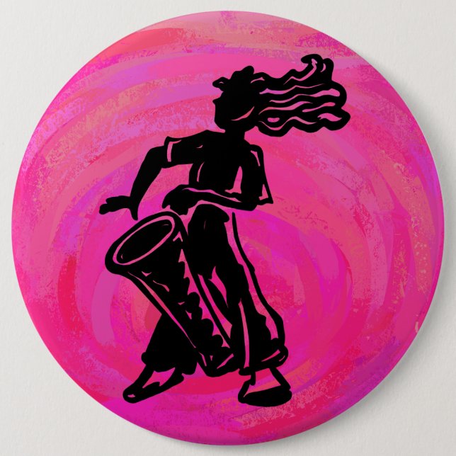 New York Boogie Nights Drum Hot Pink Button (Vorderseite)