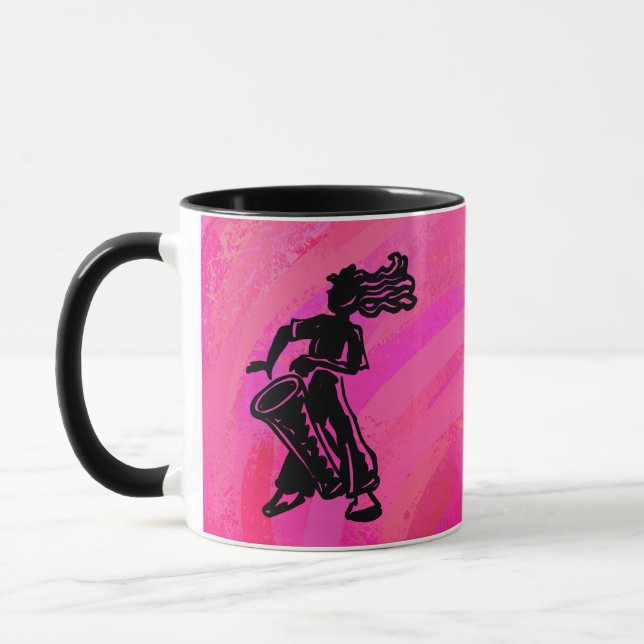 New York Boogie Nights Drum Hot Pink Tasse (Links)