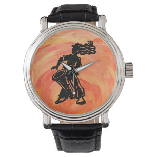 New York Boogie Nights Drum Orange Armbanduhr