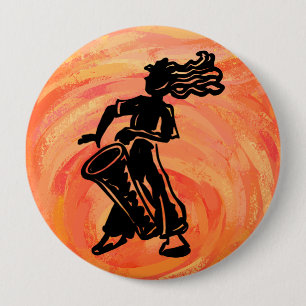 New York Boogie Nights Drum Orange Button