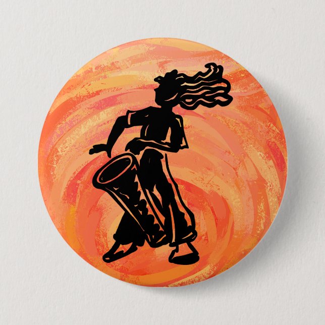 New York Boogie Nights Drum Orange Button (Vorderseite)