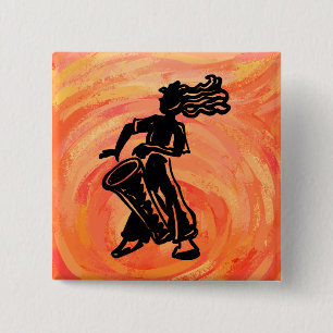 New York Boogie Nights Drum Orange Button