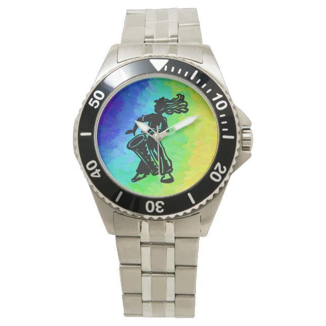 New York Boogie Nights Drum Rainbow Armbanduhr (Vorderseite)