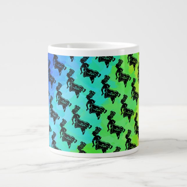 New York Boogie Nights Drum Rainbow Jumbo-Tasse (Vorderseite)