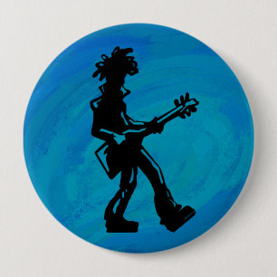 New York Boogie Nights Guitar Blue Button