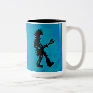 New York Boogie Nights Guitar Blue Zweifarbige Tasse