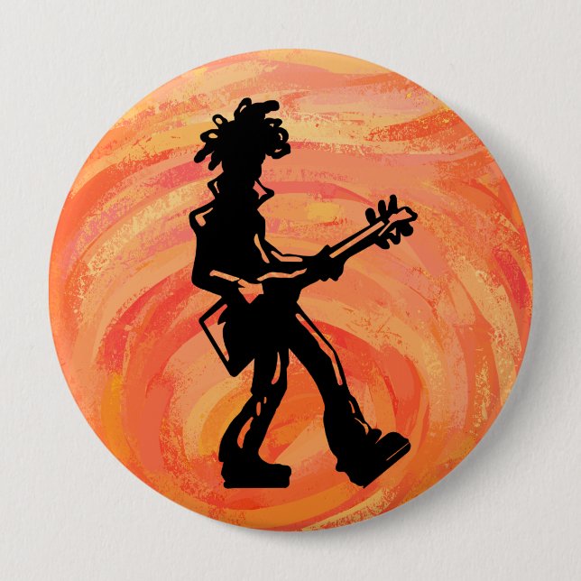 New York Boogie Nights Guitar Orange Button (Vorderseite)