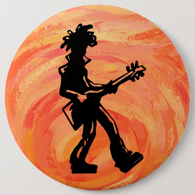 New York Boogie Nights Guitar Orange Button (Vorderseite)