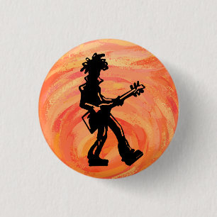 New York Boogie Nights Guitar Orange Button